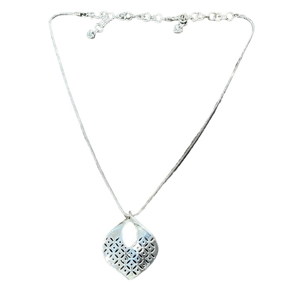 Brighton Geo Twirl Necklace Silver